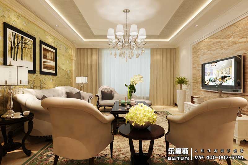 藍山國際三室兩廳裝修效果圖