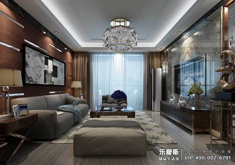 觀峰嘉邸后現(xiàn)代風格裝修效果圖