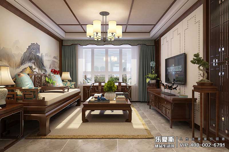 盛世御城新中式風(fēng)格裝修效果圖