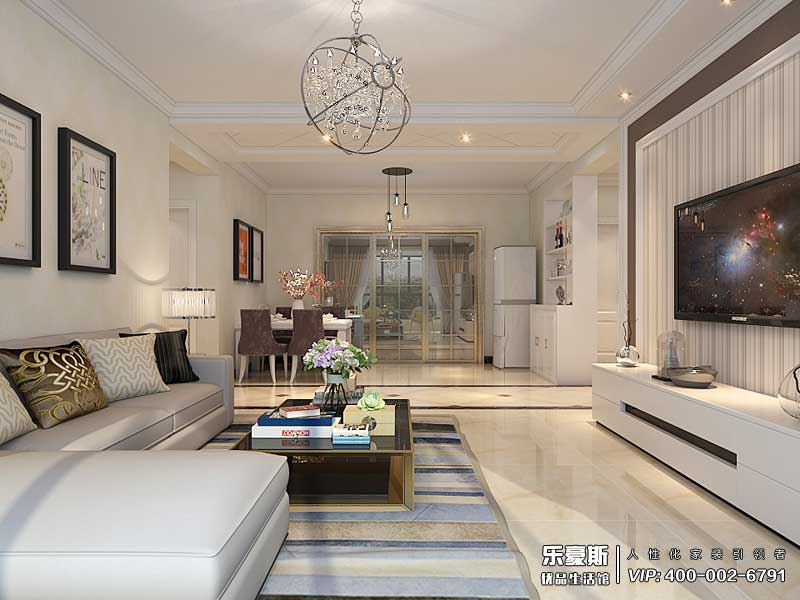 國仕山139平米三室兩廳現(xiàn)代風格裝修效果圖