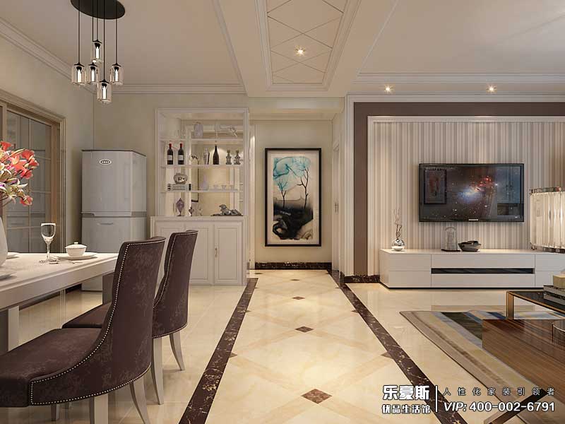 國仕山139平米三室兩廳現(xiàn)代風格裝修效果圖