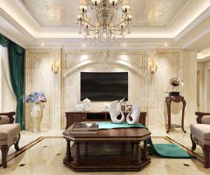 同祥城三室兩廳裝修效果圖，美式風(fēng)格也可以充滿現(xiàn)代感