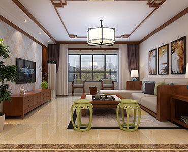 翰唐124平米四室新中式風(fēng)格效果圖