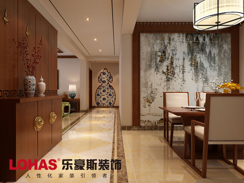翰唐124平米四室新中式風(fēng)格效果圖