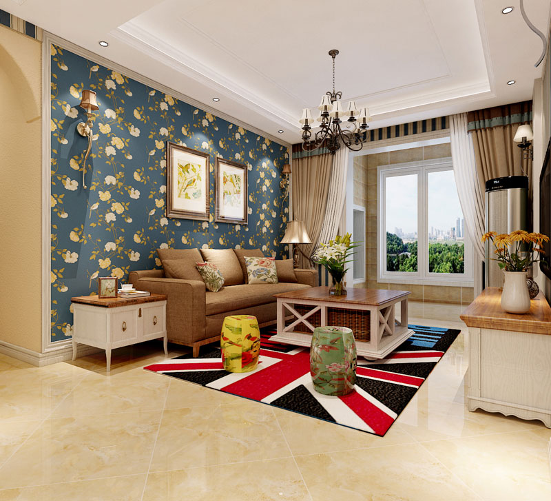 上東區(qū)98平米兩室一廳田園風(fēng)格