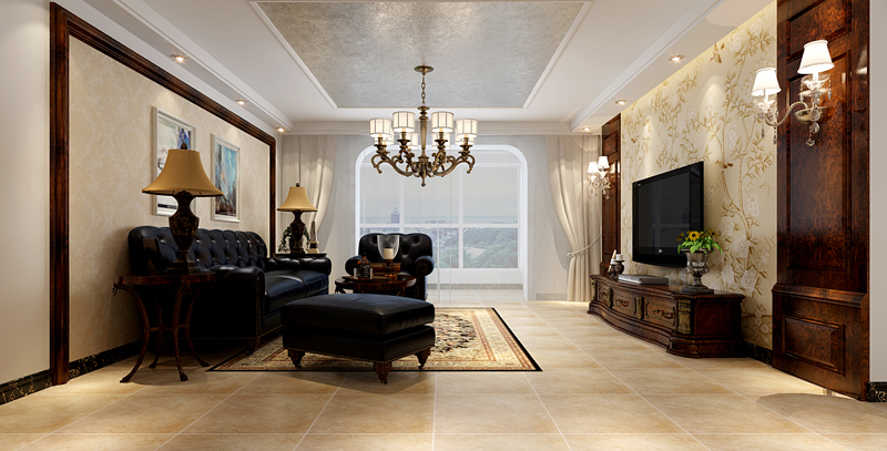 上東紅郡170平米三室兩廳兩衛(wèi)美式風(fēng)格