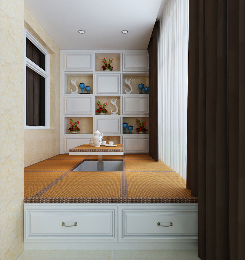 盛邦二期139平米三室兩廳簡歐風(fēng)格