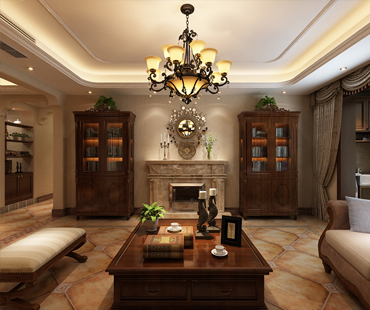 藍山印象148㎡三室兩廳美式風格