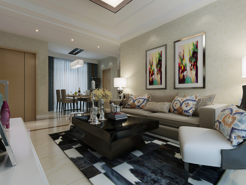 保利e區(qū)97平米兩室現(xiàn)代簡約