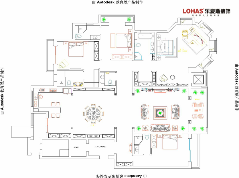 陽光東尚400平米美式裝修 陽光東尚400平米美式裝修