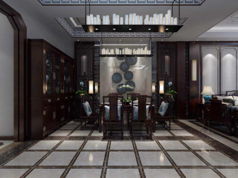 原河名墅400平米別墅新中式風(fēng)格