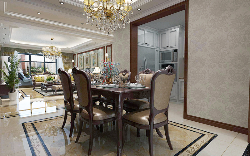 奧北公園180平米歐式風(fēng)格