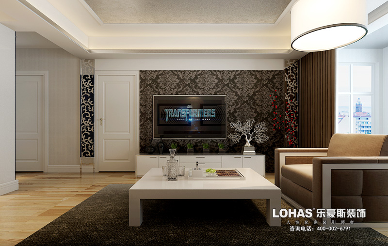 上東花園三室兩廳139㎡現(xiàn)代風格