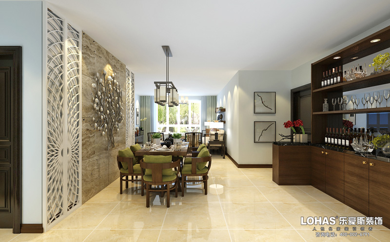 天下玉苑四室兩廳229㎡新中式風(fēng)格裝修案例