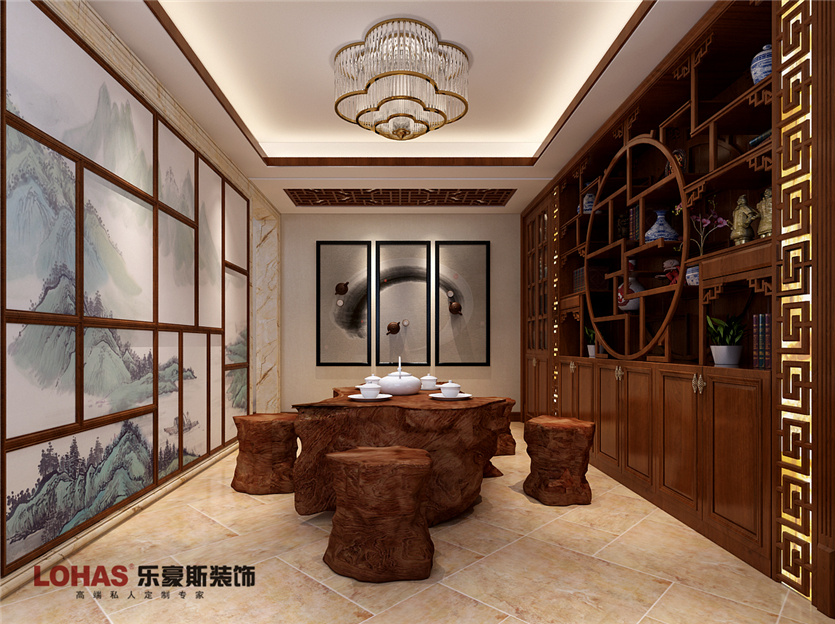 鑫界王府270平四室新中式裝修效果圖