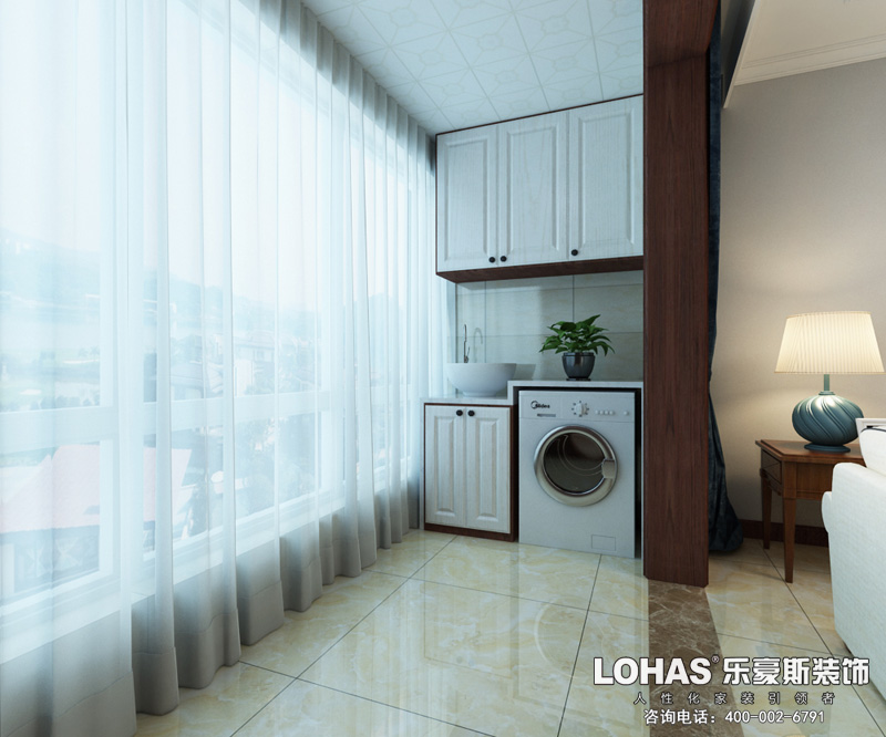 天海譽天下三室兩廳美式風格裝修效果圖