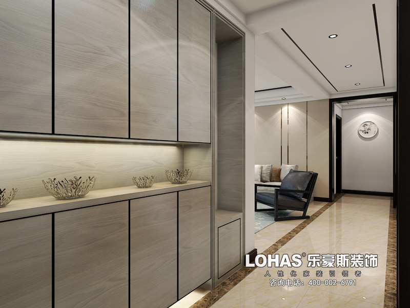 啟銳園小區(qū)135三室兩廳新中式簡(jiǎn)約風(fēng)格