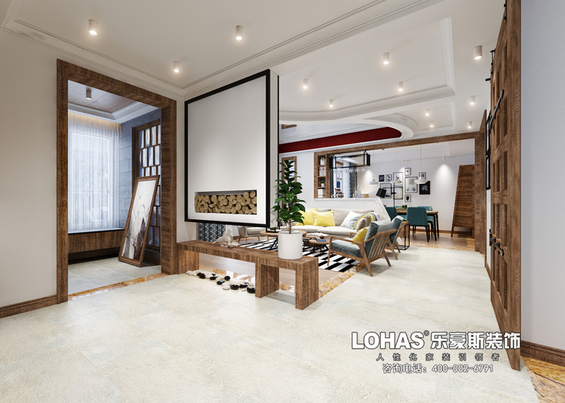 卓達(dá)明郡200平米越層北歐風(fēng)格