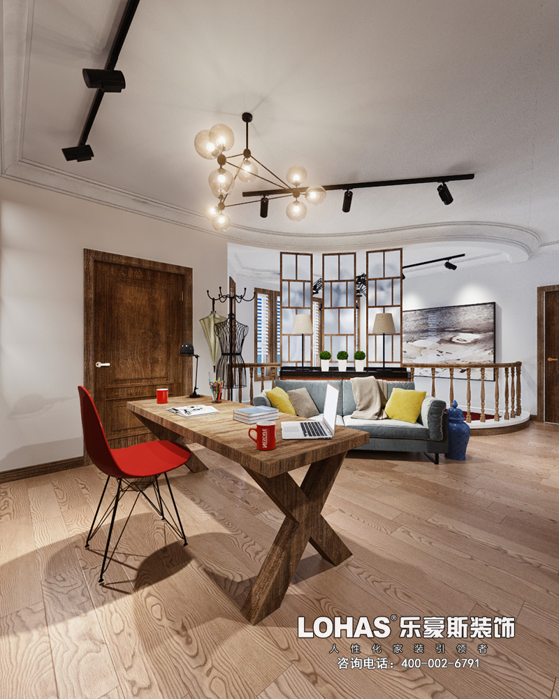 卓達(dá)明郡200平米越層北歐風(fēng)格