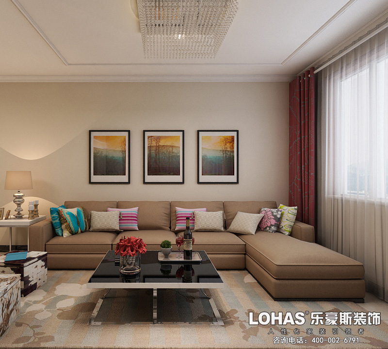 盛益華苑120平米現(xiàn)代簡(jiǎn)約風(fēng)格裝修效果圖