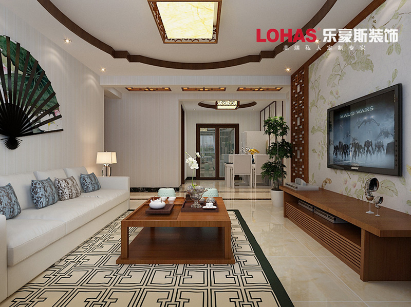 西部楓景三室兩廳新中式裝修