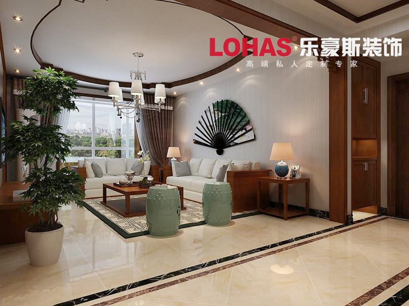 西部楓景三室兩廳新中式裝修