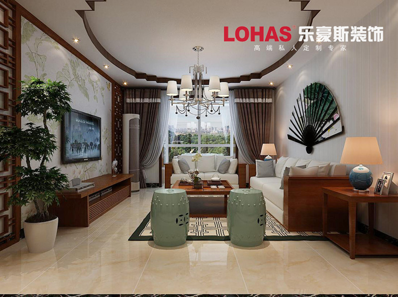 西部楓景三室兩廳新中式裝修