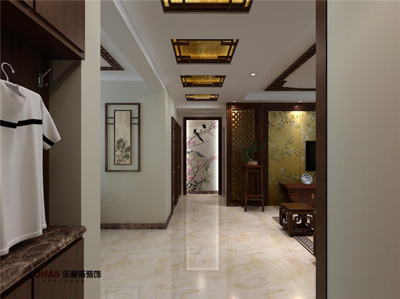 康泰小區(qū)100平兩室兩廳中式裝修效果圖