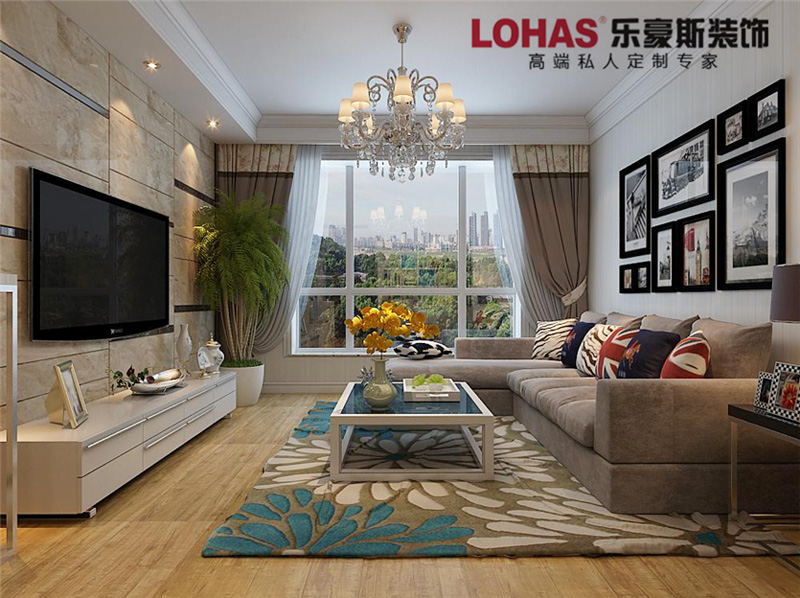 上東區(qū)98平米兩室現(xiàn)代風(fēng)格裝修效果圖