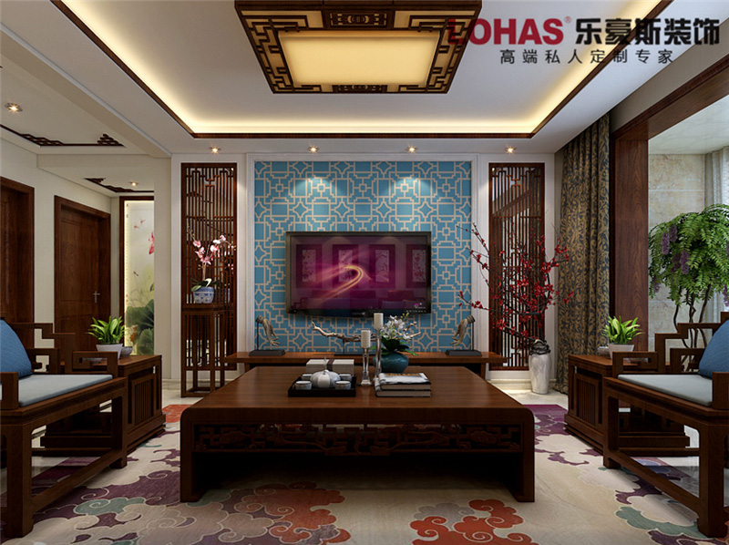 上河原著126平米三室兩廳新中式裝修效果圖 上河原著126平米三室兩廳新中式裝修效果圖