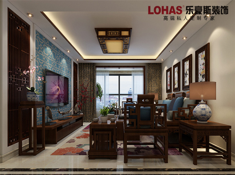 上河原著126平米三室兩廳新中式裝修效果圖 上河原著126平米三室兩廳新中式裝修效果圖