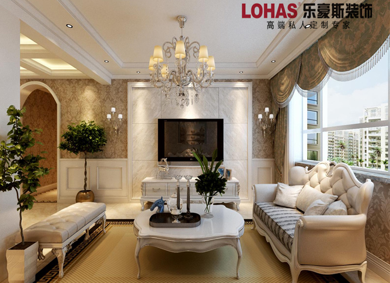 軍薔苑135平三室兩廳裝修效果圖