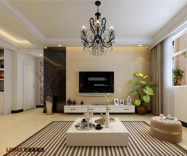 眾美鳳凰城130平三室兩廳簡約裝修效果圖