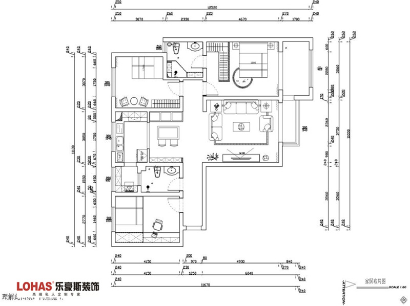 瀚唐137平簡(jiǎn)歐裝修效果圖