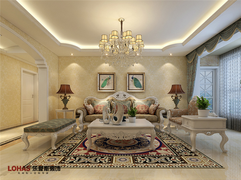 瀚唐137平簡(jiǎn)歐裝修效果圖