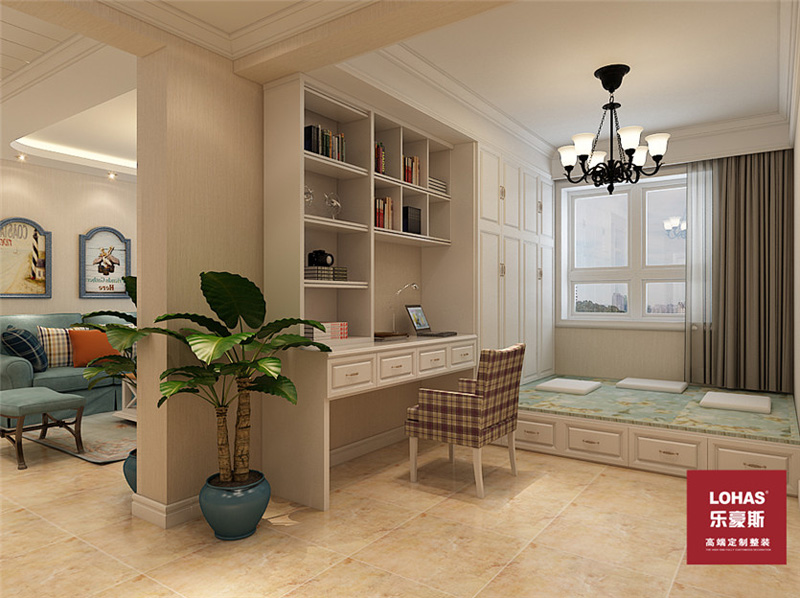 東勝紫御府119平地中海臥室裝修效果圖