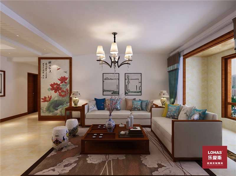 保利花園123平現(xiàn)代中式