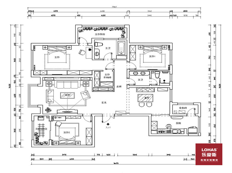 新源燕府186平美式田園風(fēng)格