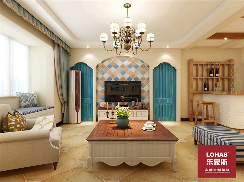 雍和曼城120平地中海風(fēng)格