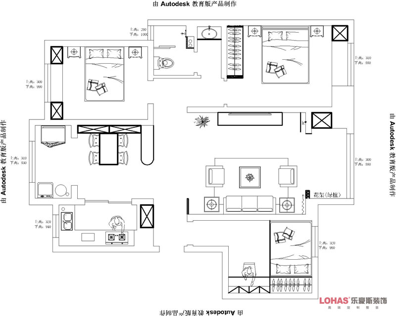 潤德天悅城118平米三室兩廳北歐風(fēng)格 潤德天悅城118平米三室兩廳北歐風(fēng)格
