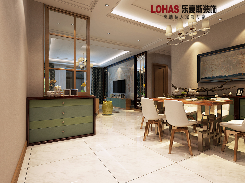 盛益華苑兩室130平米現(xiàn)代簡(jiǎn)約風(fēng)格裝修效果圖