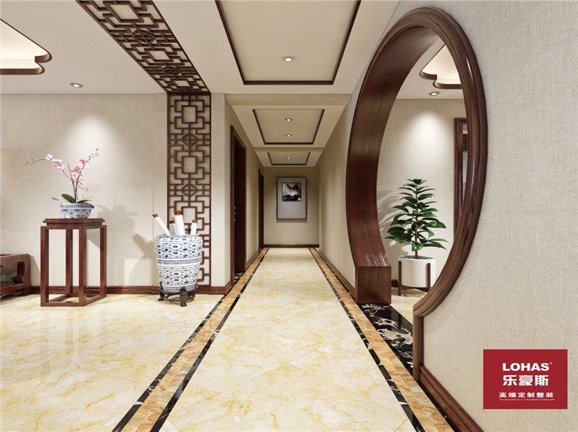 匯君城140平三室新中式風格裝修效果圖