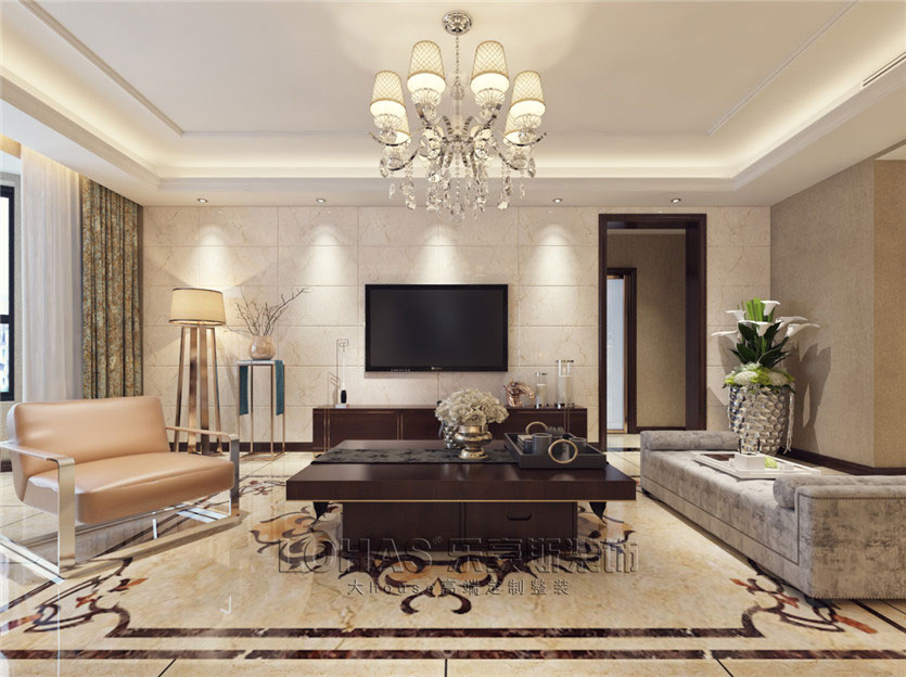 碧景園140平米三室二廳平簡(jiǎn)約風(fēng)格裝修效果圖