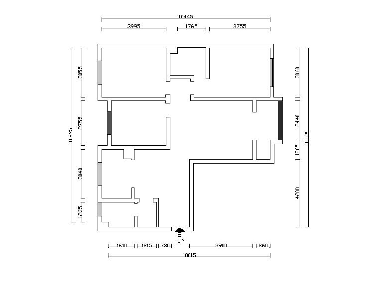 世紀(jì)花園125平三室兩廳兩衛(wèi)原始戶型圖