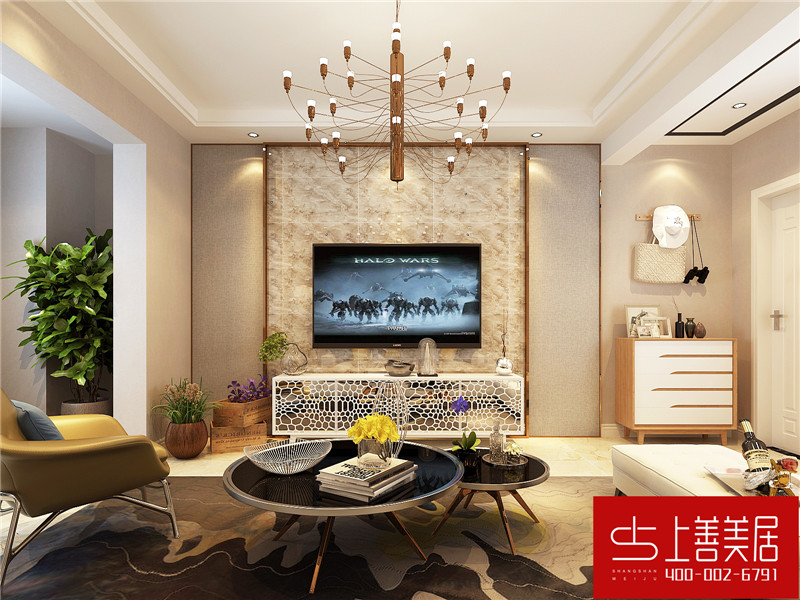 邢臺(tái)金都華府100平三室一廳現(xiàn)代簡約風(fēng)格裝修效果圖