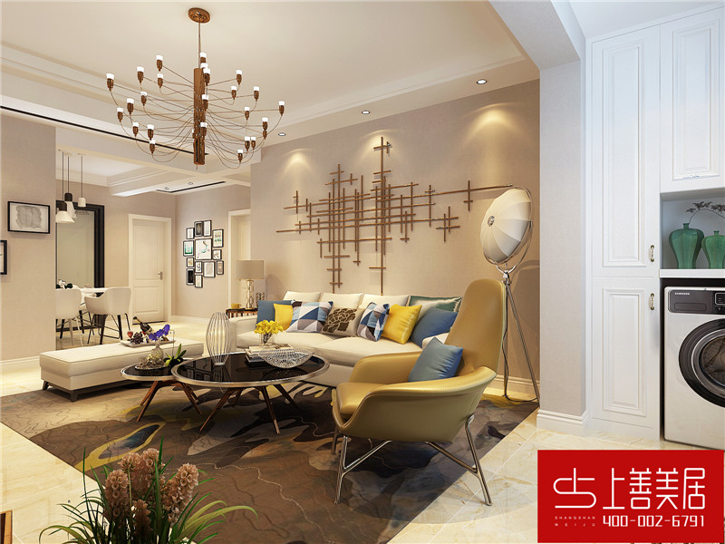 邢臺(tái)金都華府100平三室一廳現(xiàn)代簡約風(fēng)格裝修效果圖