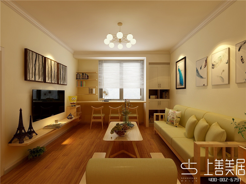 傲湖鉑岸90平兩室一廳現(xiàn)代簡約風(fēng)格裝修效果圖