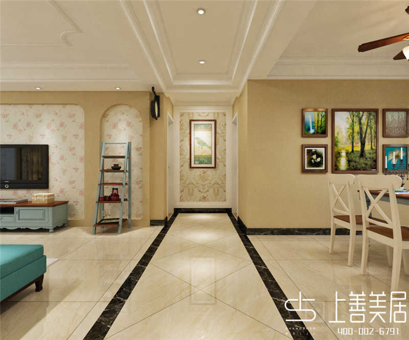 城南春天139平三室兩廳簡(jiǎn)約美式風(fēng)格裝修效果圖