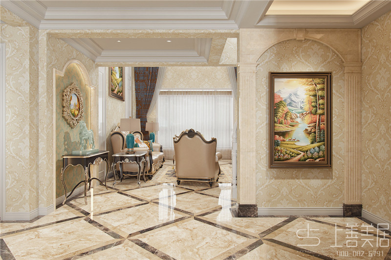 定州爵士山200平五室三廳歐式古典風格裝修效果圖