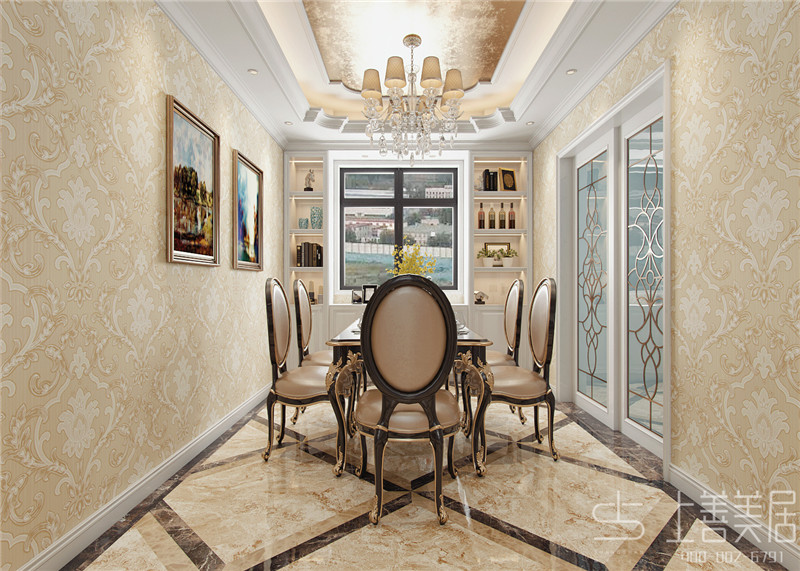 定州爵士山200平五室三廳歐式古典風格裝修效果圖